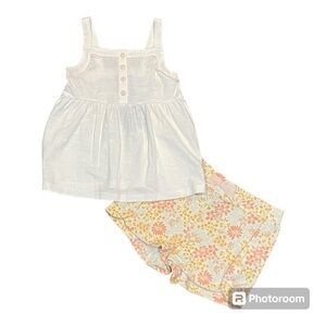 Cynthia Rowley floral tank and shorts outfit